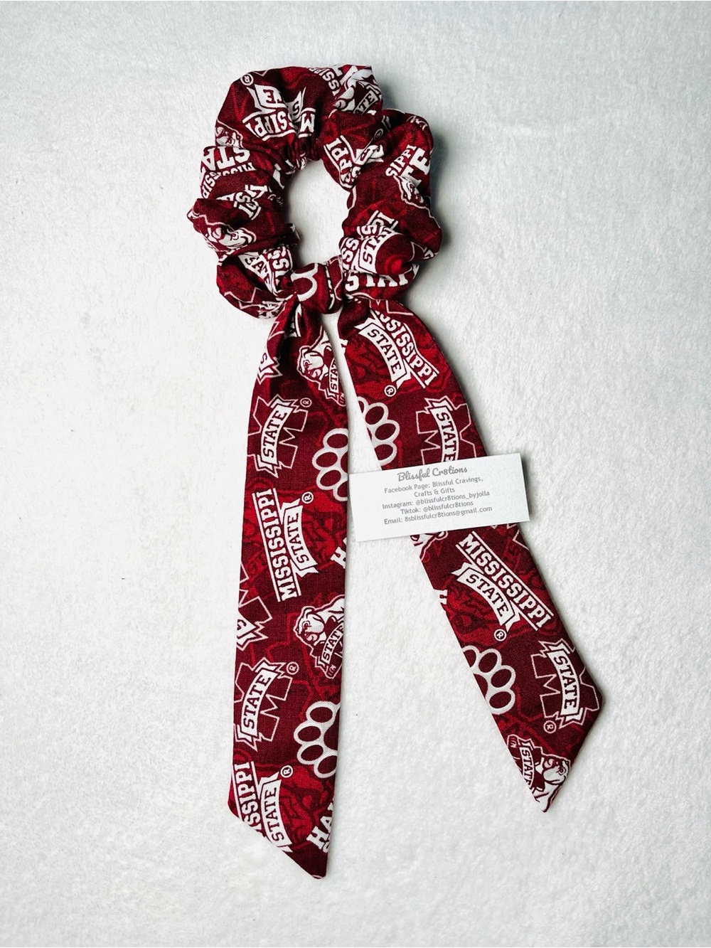 Mississippi State Scrunchie with Tail